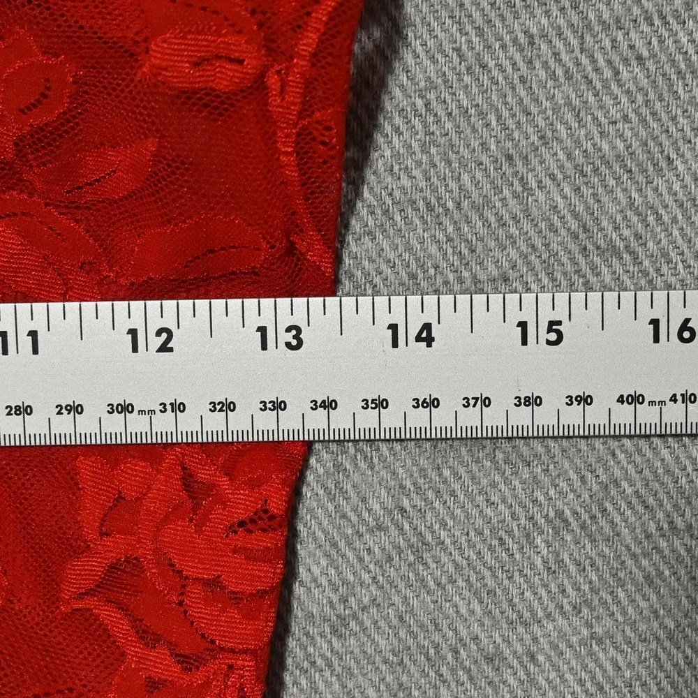 Victoria's Secret Lace Chemise Women Floral Sheer Red Slip Medium
